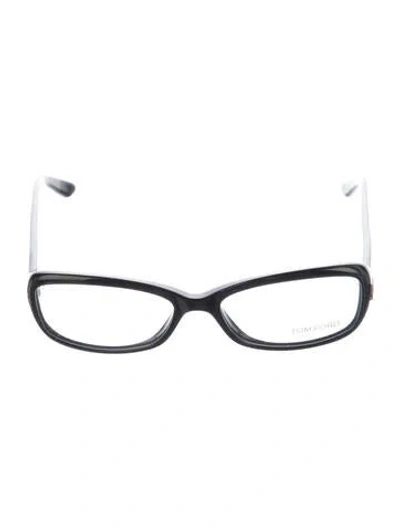 Pre-owned Tom Ford Square Eyeglasses In Black