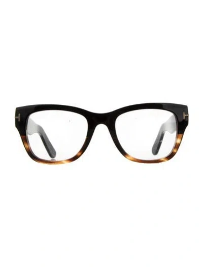 Pre-owned Tom Ford Square Eyeglasses In Black