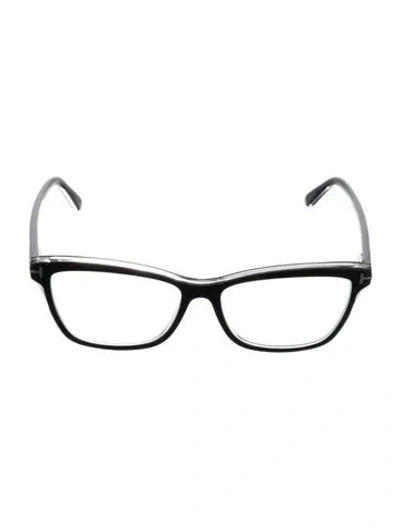 Pre-owned Tom Ford Square Eyeglasses In Black/clear