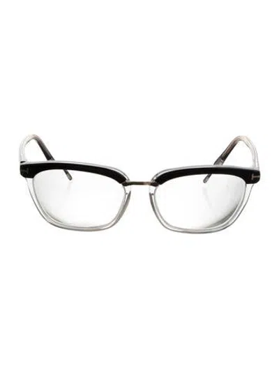 Pre-owned Tom Ford Square Eyeglasses In Black/clear