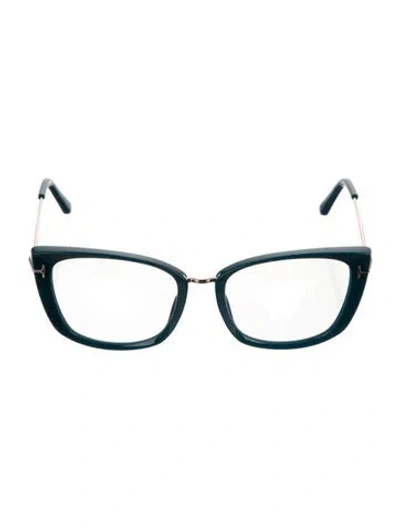 Pre-owned Tom Ford Square Eyeglasses In Blue