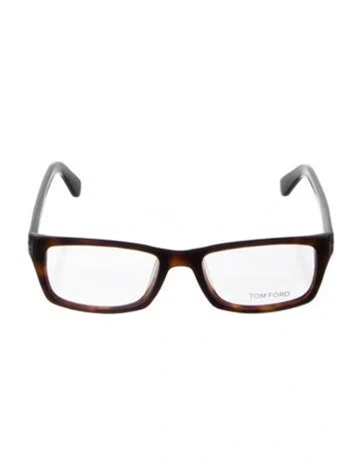 Pre-owned Tom Ford Square Eyeglasses In Brown