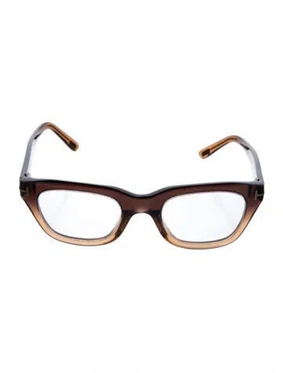 Pre-owned Tom Ford Square Eyeglasses In Brown