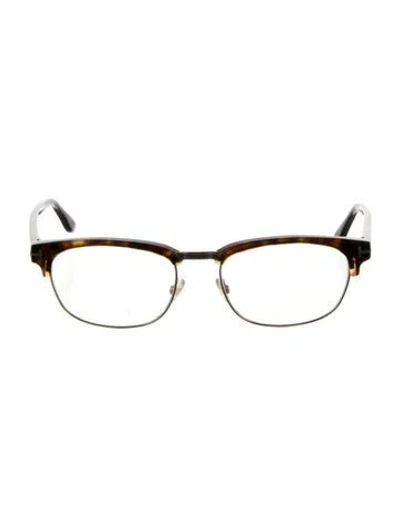 Pre-owned Tom Ford Square Eyeglasses In Brown