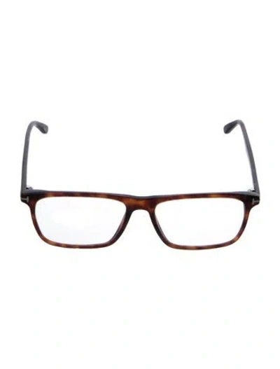 Pre-owned Tom Ford Square Eyeglasses In Brown