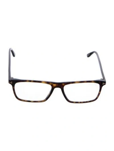 Pre-owned Tom Ford Square Eyeglasses In Brown