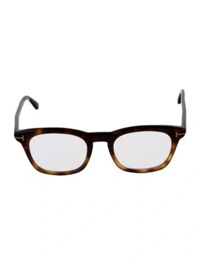 Pre-owned Tom Ford Square Eyeglasses In Brown