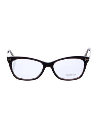 Pre-owned Tom Ford Square Eyeglasses In Brown