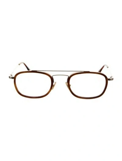 Pre-owned Tom Ford Square Eyeglasses In Brown