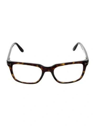 Pre-owned Tom Ford Square Eyeglasses In Brown