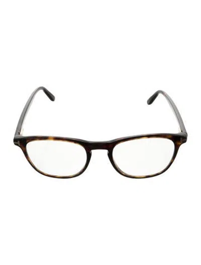 Pre-owned Tom Ford Square Eyeglasses In Brown