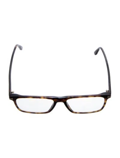 Pre-owned Tom Ford Square Eyeglasses In Brown