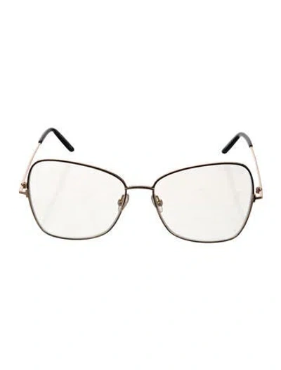 Pre-owned Tom Ford Square Eyeglasses In Gold