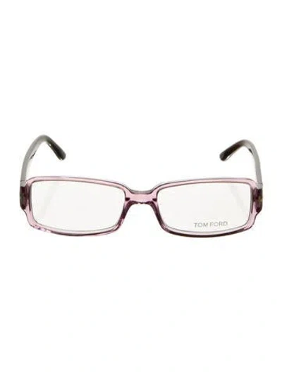 Pre-owned Tom Ford Square Eyeglasses In Purple