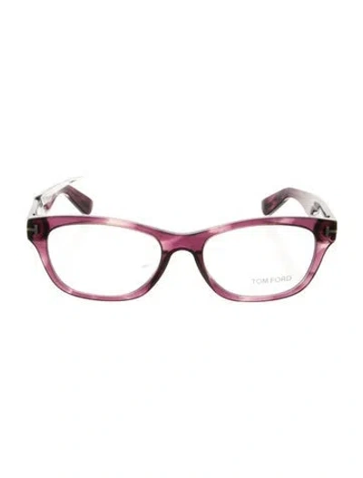 Pre-owned Tom Ford Square Eyeglasses In Purple