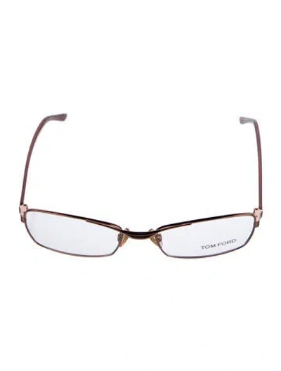 Pre-owned Tom Ford Square Eyeglasses In Silver
