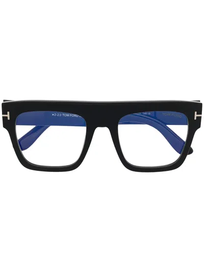 Tom Ford Square-frame Clear-lens Glasses In Black