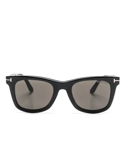 Tom Ford Square-frame Clip-on Glasses In Black