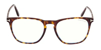 Tom Ford Square Frame Glasses In 052 Avana Scura