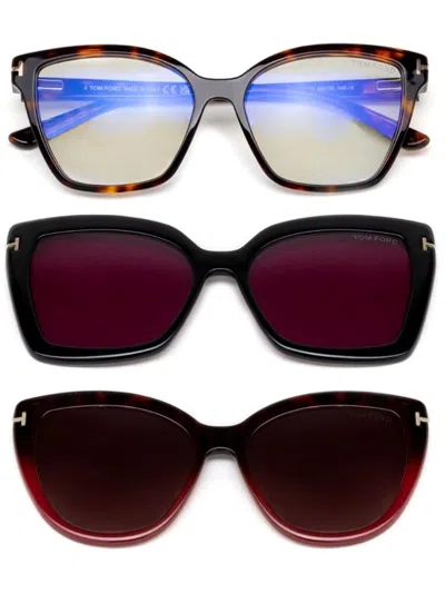Tom Ford Square-frame Glasses In 褐色