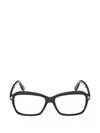 Tom Ford 54mm Blue Block Rectangular Eyeglasses In Black