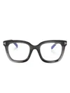 Tom Ford Square-frame Glasses In Black