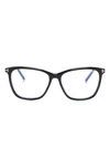 Tom Ford Ft5812 Soft Cat-eye Glasses In Black