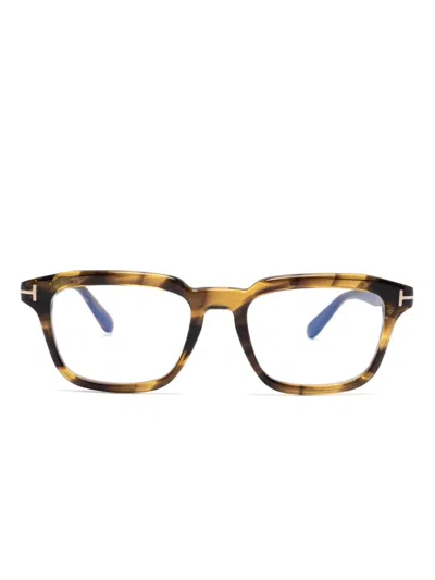 Tom Ford Square-frame Glasses In Brown