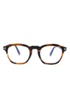 Tom Ford Square-frame Glasses In Brown