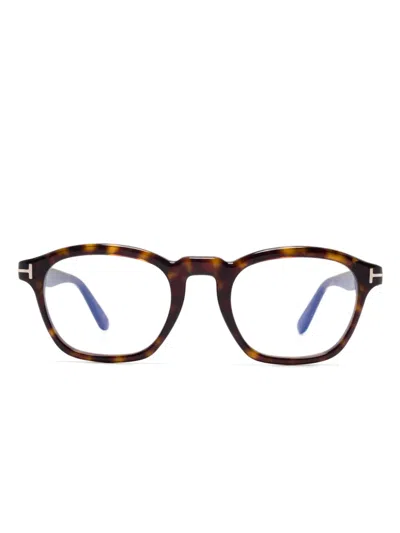 Tom Ford Square-frame Glasses In Brown