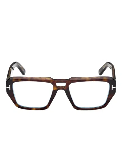 Tom Ford Square-frame Glasses In Brown