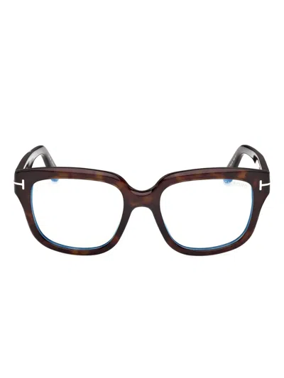 Tom Ford Square-frame Glasses In Brown