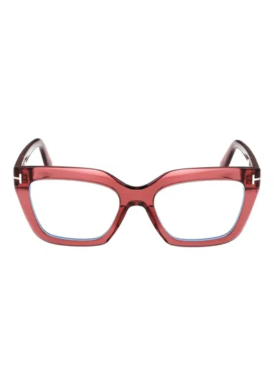 Tom Ford Square-frame Glasses In Brown