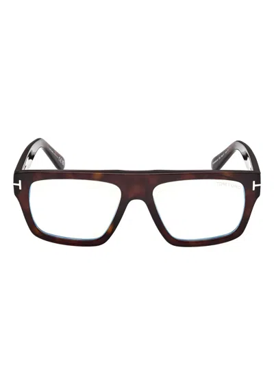 Tom Ford Square-frame Glasses In Brown