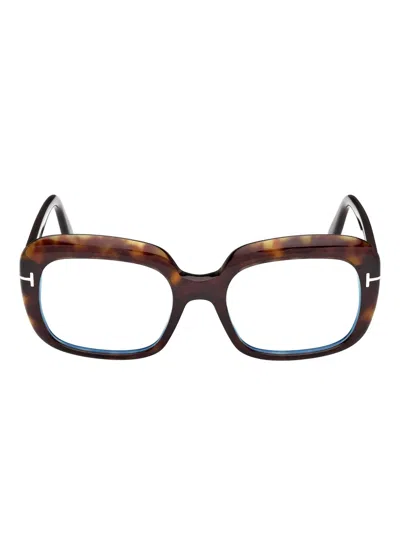 Tom Ford Square-frame Glasses In Brown