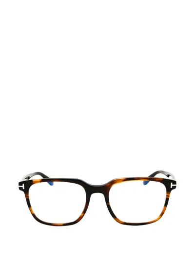 Tom Ford Square-frame Glasses In Brown