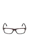 Tom Ford 53mm Rectangular Blue Light Blocking Glasses In Brown