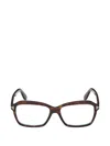 Tom Ford 54mm Rectangular Optical Glasses In Brown