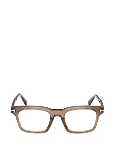 Tom Ford Square-frame Glasses In Brown