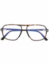 Tom Ford Square-frame Glasses In Brown