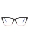 Tom Ford Square-frame Glasses In Brown