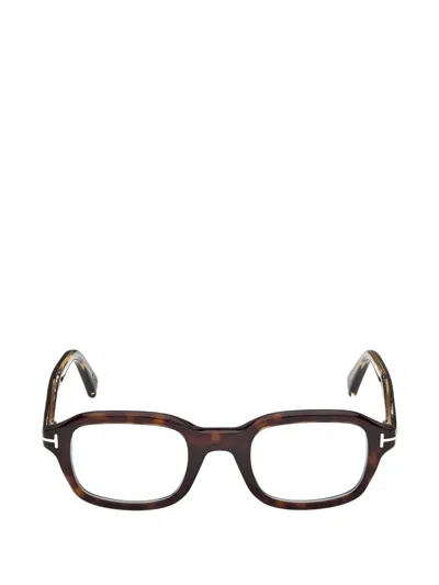 Tom Ford Square-frame Glasses In Burgundy