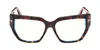 Tom Ford Square Frame Glasses Glasses In 052 Avana Scura
