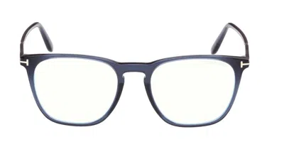 Tom Ford Square Frame Glasses Glasses In 090 Blu Luc