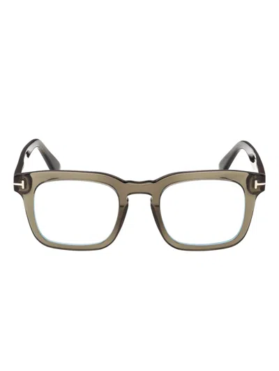 Tom Ford Square-frame Glasses In Green