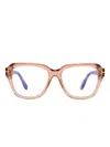Tom Ford Square-frame Glasses In Transparent