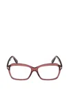 Tom Ford 54mm Blue Block Rectangular Eyeglasses In Purple