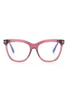 Tom Ford Square-frame Glasses In Red