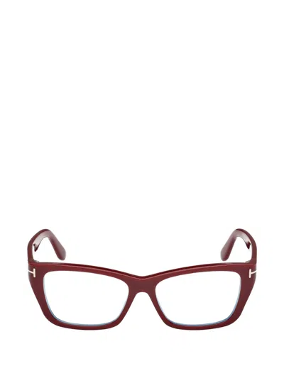 Tom Ford Square-frame Glasses In Red