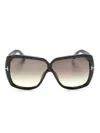 Tom Ford Square-frame Gradient Sunglasses In Black